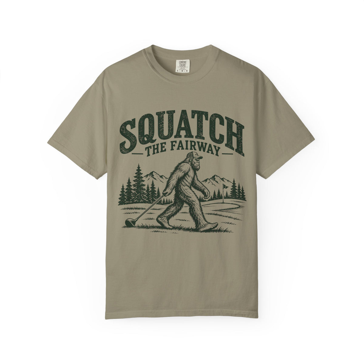 Squatch the Fairway Bigfoot Golf T-Shirt | Vintage Sasquatch Golfer Tee