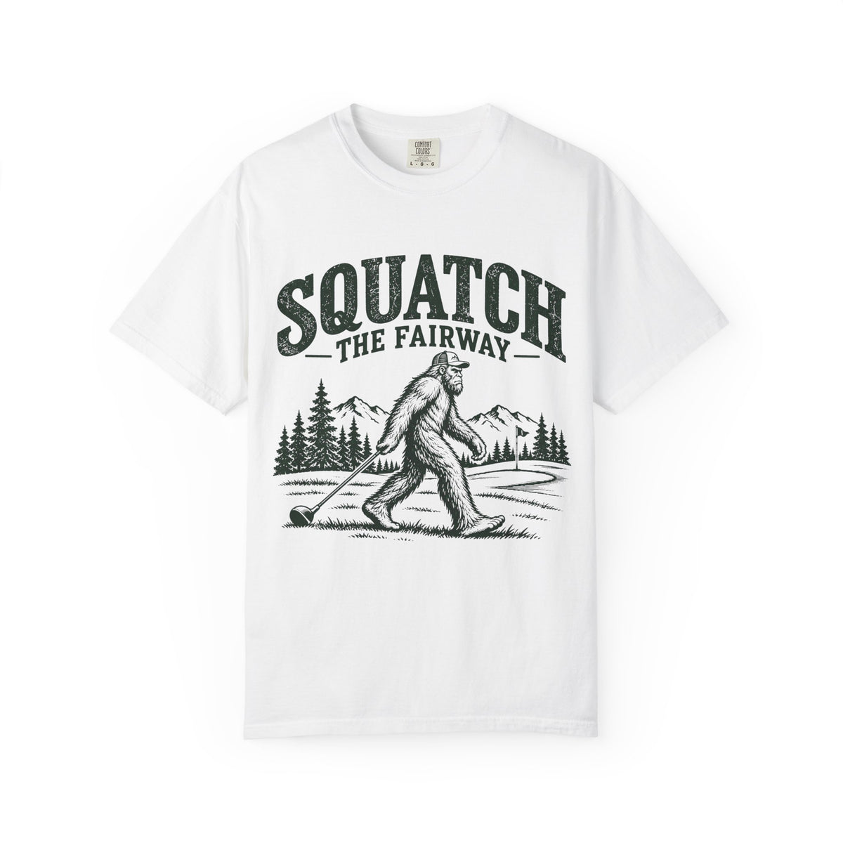 Squatch the Fairway Bigfoot Golf T-Shirt | Vintage Sasquatch Golfer Tee