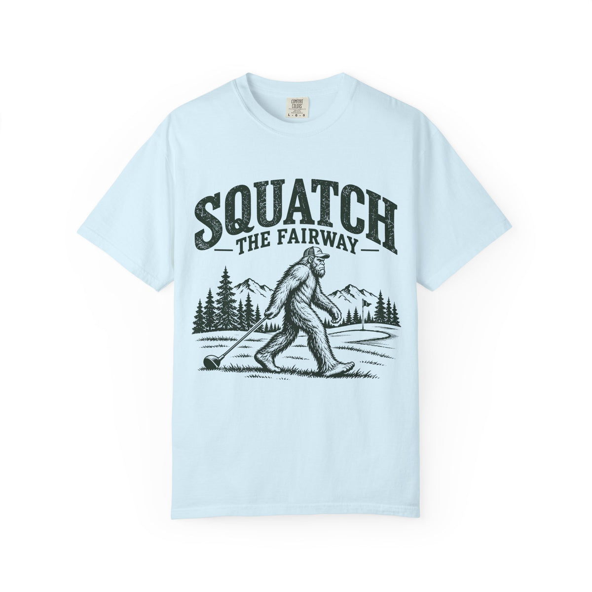 Squatch the Fairway Bigfoot Golf T-Shirt | Vintage Sasquatch Golfer Tee