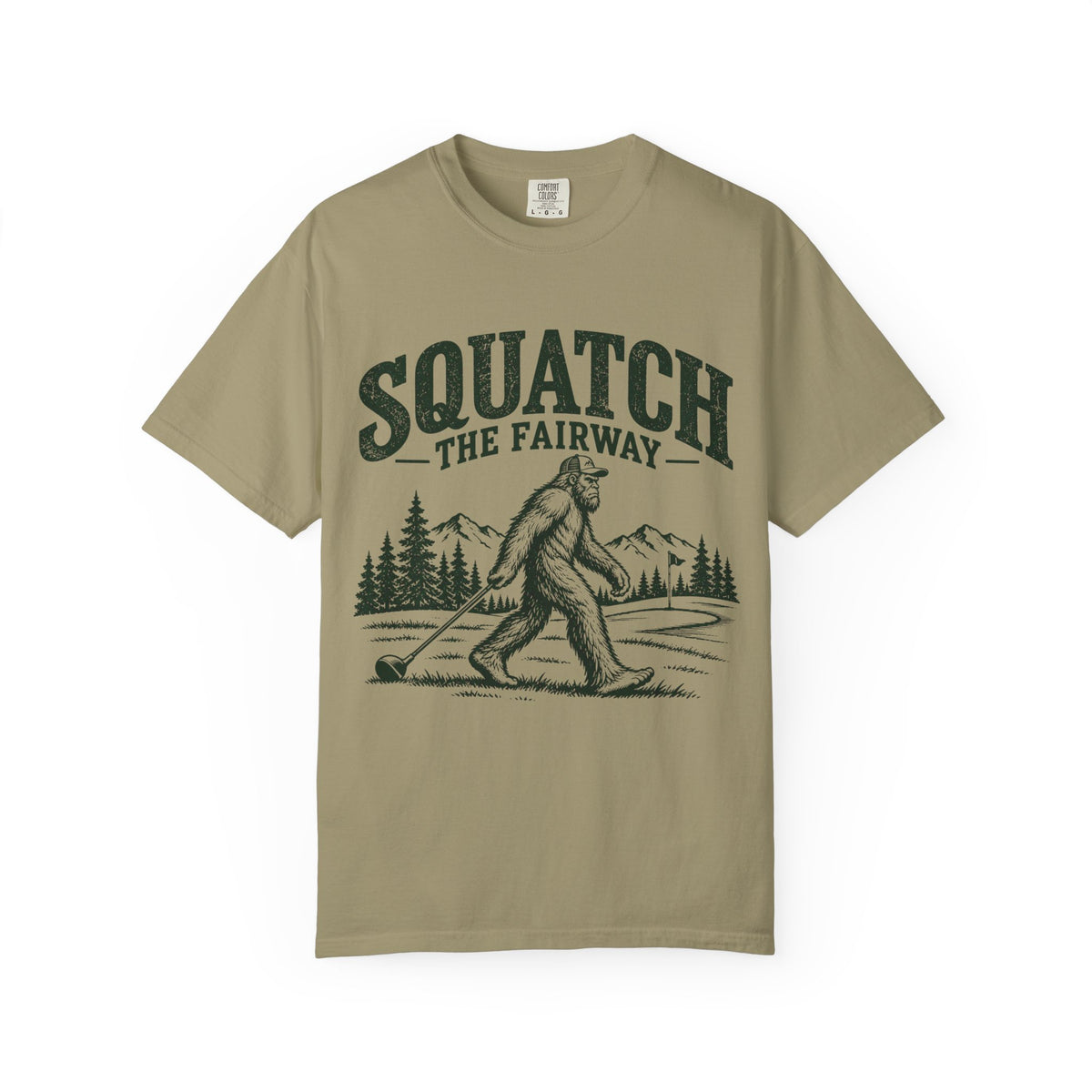 Squatch the Fairway Bigfoot Golf T-Shirt | Vintage Sasquatch Golfer Tee
